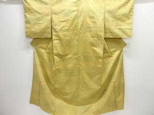 アンティーク　暈し柄織り出し手織り紬着物